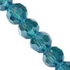 bead round faceted 6mm Disko 32 (20pcs) blue AB CrystaLine™ - f14912