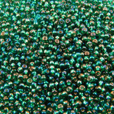 seed beads N10 Blue Zircon Iris silver lined (25g) Czech - j1631
