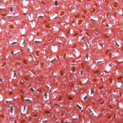 seed beads N9 Pink silver lined (25g) Czech - j1628