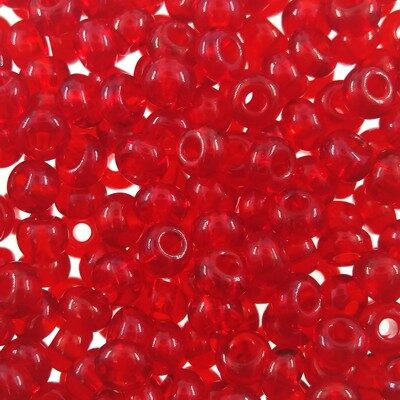 seed beads N6 Siam Ruby transp. (25g) Czech - j313