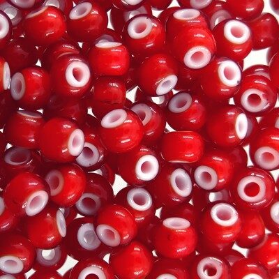seed beads N5 Red Cornelian (25g) Czech - j315