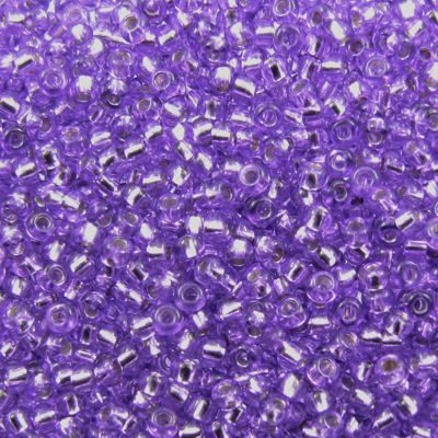 seed beads N10 Violet silver lined (25g) Czech - j1662