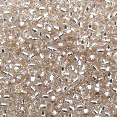 seed beads N10 Pale Pink slogel silver lined (25g) Czech - j1665