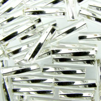 buggles 15x4mm Crystal silver lined (25g) Czech - j1652
