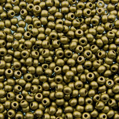 seed beads N10 Matte Metallic Aztec Gold (25g) Czech - j1687