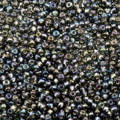 seed beads N10 Black Diamond silver lined Rainbow (25g) Czech - j1733