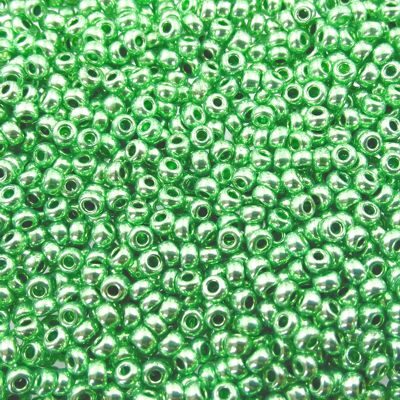 seed beads N9 Green Terra metallic (25g) Czech - j1715