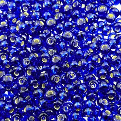 seed beads N7 Royal Blue silver lined (25g) Czech - j1719