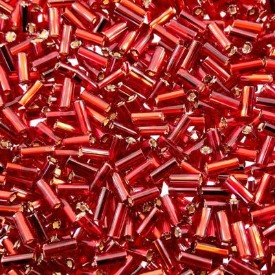 buggles 5mm Siam Ruby silver lined (25g) Czech - j1695