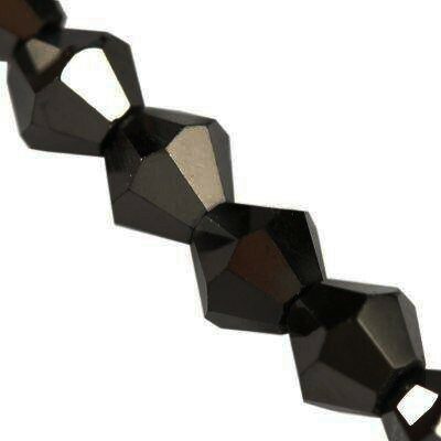 glass MC beads Rondelle 6mm (10pcs) coated Gunmetal CrystaLine™ - f14826
