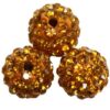 bead round 10mm caramballa rhinestones honey - f10728