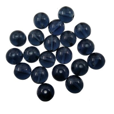 bead round 8mm greyish blue (Czech) - j3015