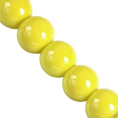bead round 8mm (20pcs) Vibrant Yellow Panacolor™