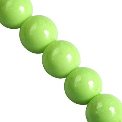 (Latviski) pērle apaļa 8mm (20gab) zaļa Turtle Green Panacolor™