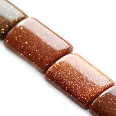 bead brick Gold Sandstone 25x16mm - f3327