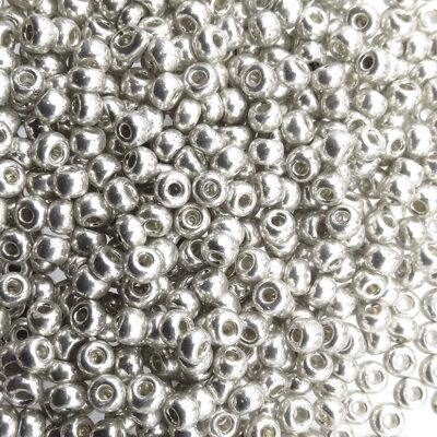seed beads N7 Silver Metallic (25g) Czech - j1780