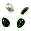 bead drop 11x8mm with mirror green - k161-za