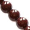 bead round 12mm Mountain Jade chestnut - f5594