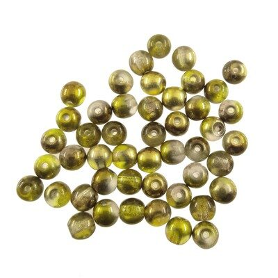 (Latviski) pērle apaļa 4mm (50gab) Crystal Sunny Magic Gold