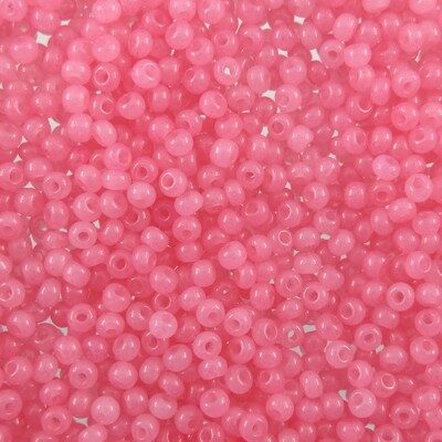 seed beads N10 Pink Opal (25g) Czech - j1805