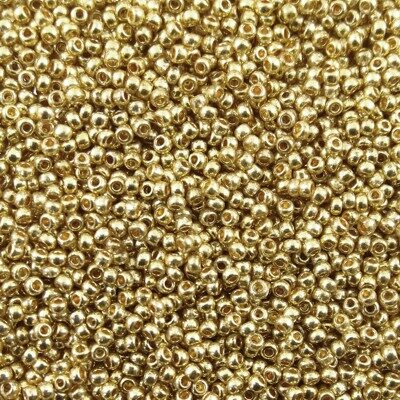 seed beads N13 Light Gold (25g) Czech - j1812