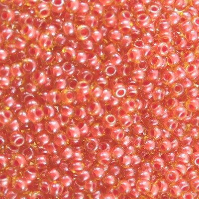 seed beads N10 lt.Topaz Red lined sfinx (25g) Czech - j1830