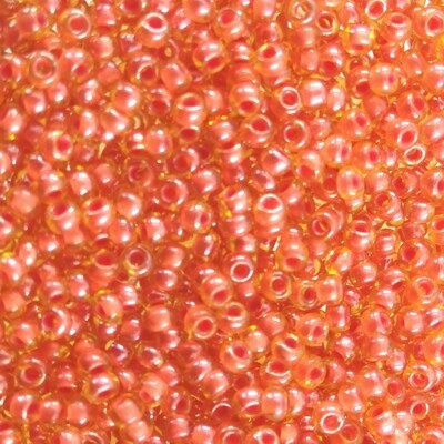 seed beads N10 lt.Topaz Red lined Sfinx (25g) Czech - j1831
