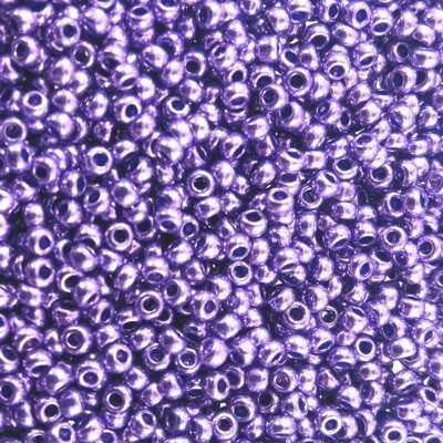 seed beads N11 Purple dyed metallic (25g) Czech - j1841