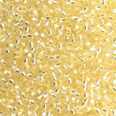 seed beads N10 Yellow 1 dyed silver lined (25g) Czech - j1876