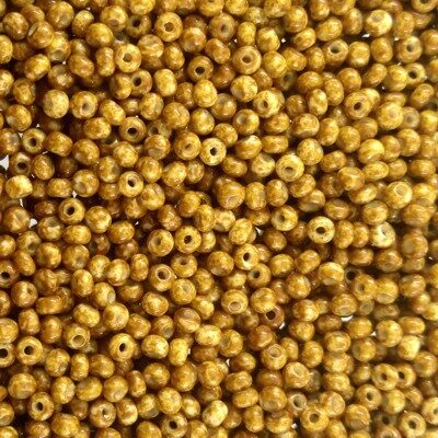 seed beads N11 Yellow Travertine (25g) Czech - j1871