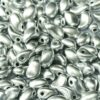 (Latviski) pērle Tulpes ziedlapa Tulip 4x6mm (24gab) Aluminium Silver