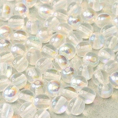 (Latviski) pērle apaļa 4mm (50gab) Crystal AB