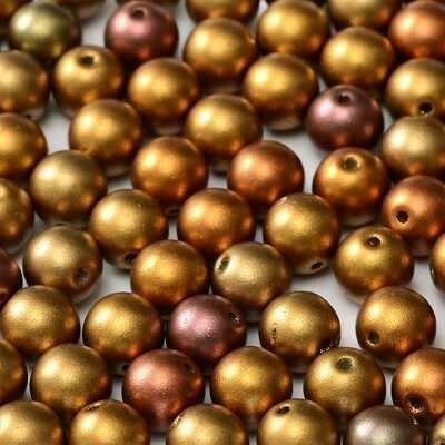 (Latviski) pērle apaļa 4mm (50gab) Ancient Gold