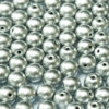 (Latviski) pērle apaļa 4mm (50gab) Aluminium Silver