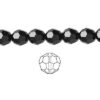 (Latviski) pērle apaļa slīpēta 8mm (12gab) Jet Black Crystal