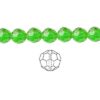 bead round faceted 6mm (20pcs) Emerald Crystal - k1487