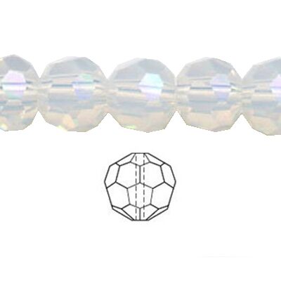 (Latviski) pērle apaļa slīpēta 12mm Opal Crystal