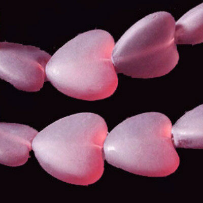 bead heart 14mm Amethyst (reconstituted) matt - k1523
