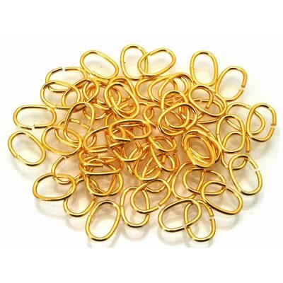 jump ring 6x8mm 14K gold plated (20pcs) - k1598