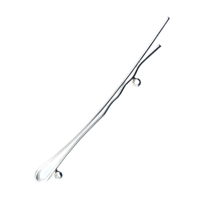 hair pin 57mm with 2 loops silver plated BeadSmith - b600