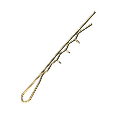 hair pin 57mm with 3 loops gold plated BeadSmith - b601