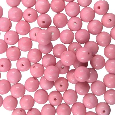 (Latviski) pērle apaļa 6mm (24gab) rozā