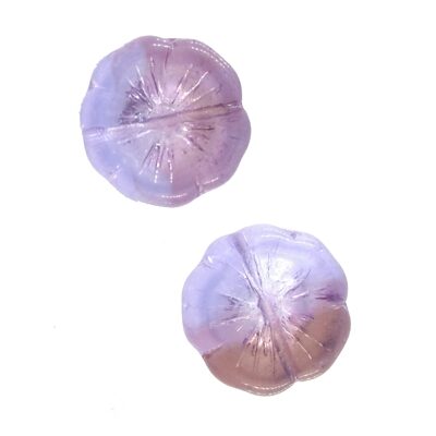 (Latviski) pērle puķe 14x14mm violeta