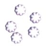 (Latviski) pērle puķe 9mm balta/violeta