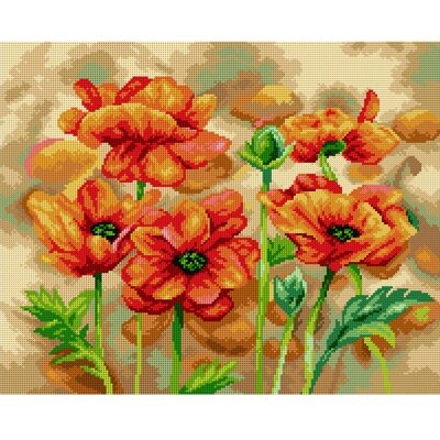 canva with overprinted design 40x50cm ORCHIDEA - akan2535