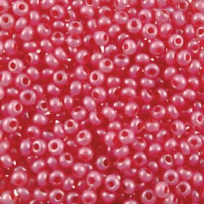 seed beads N10 Pink dyed Alabaster (25g) Czech - j1926