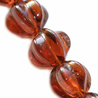 bead round melone 11mm brown (10pcs) - f3783