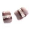 -40% bead irregular 15mm grayish violet with silver (India) - b158