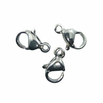lobster clasp 9x6mm steel color - k1632