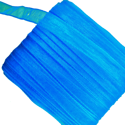 organza ribbon 7mm blue (1 meter) - lente15